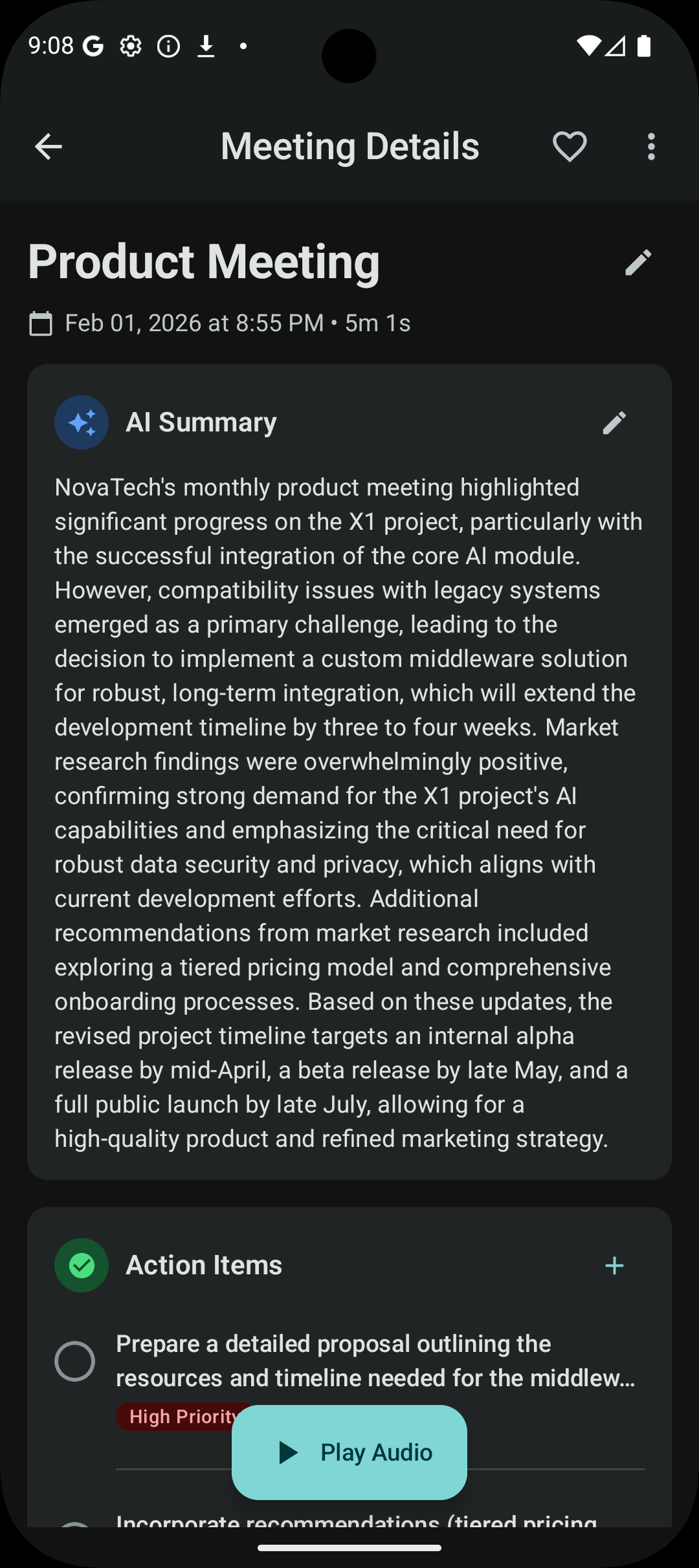 Nexnote AI summary